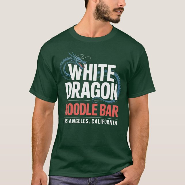 Camiseta Bar de Noodle do Dragão Branco (Frente)