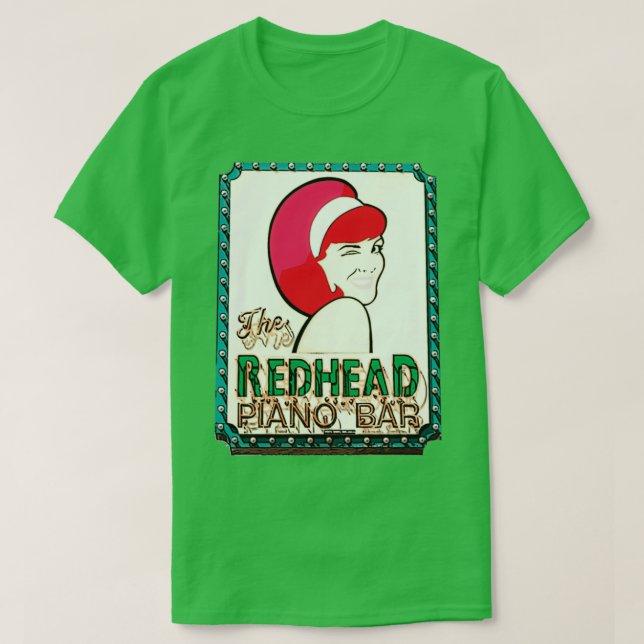 Camiseta Bar de Piano Redhead (Frente do Design)
