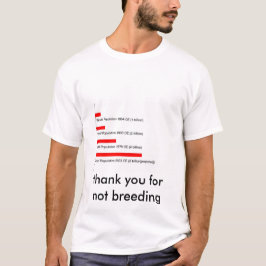 Camiseta Bar de População Humana Livre de Crianças