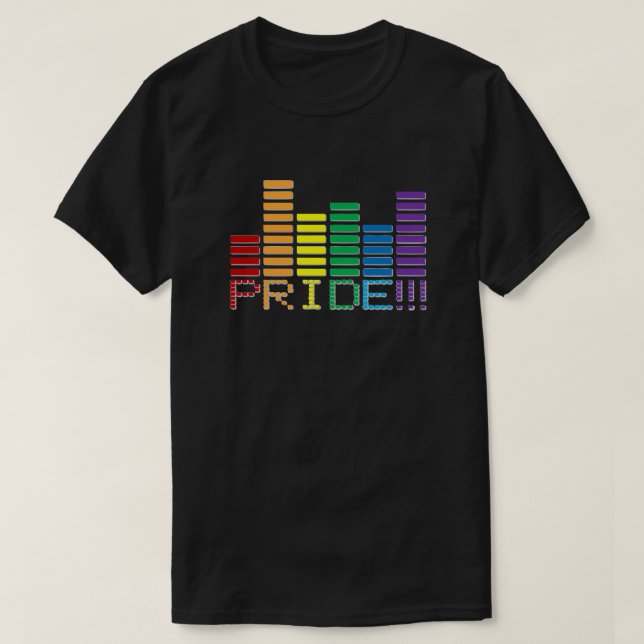 Camiseta bar de som orgulho gay Rainbow (Frente do Design)
