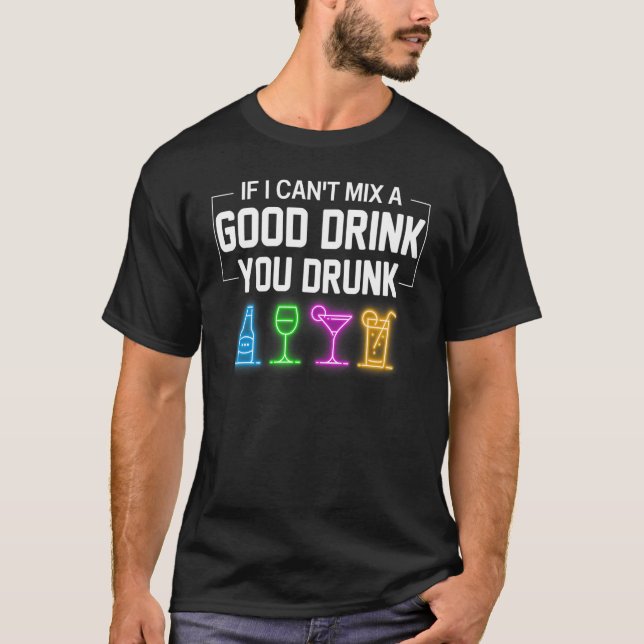 Camiseta Bar do barman se eu não conseguir misturar uma boa (Frente)