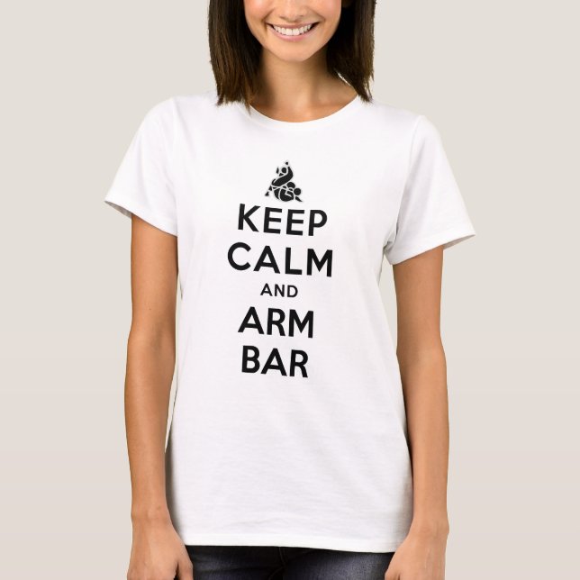Camiseta bar do braço do keepcalmand (Frente)