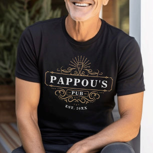 Camiseta Bar Doméstico do Pub do Pappou Personalizado Estab