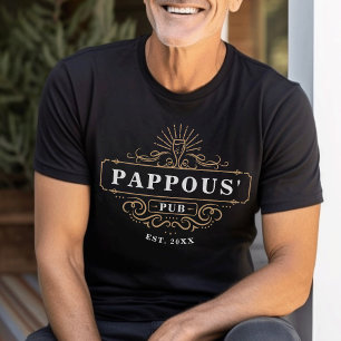 Camiseta Bar Doméstico do Pub do Pappous Personalizado Esta