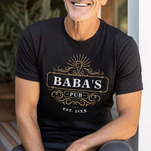 Camiseta Bar Doméstico Pub da Baba Personalizado Estabeleci
