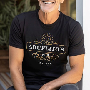 Camiseta Bar Doméstico Pub do Abuelito Personalizado Estabe