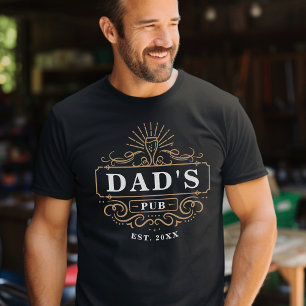 Camiseta Bar Doméstico Pub Do Pai Personalizado Estabelecid