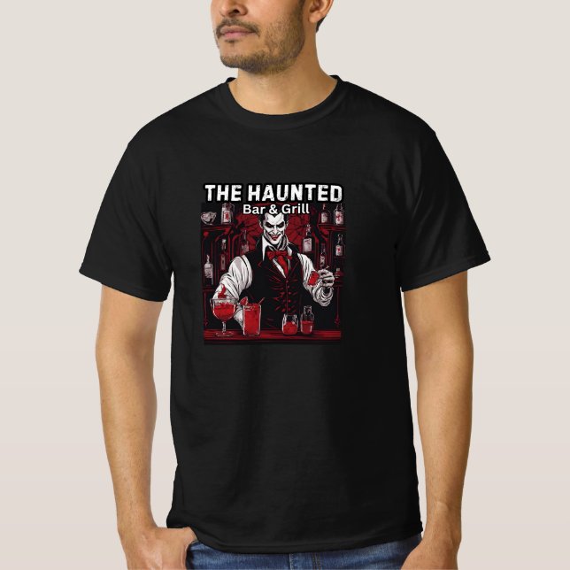Camiseta Bar e grelha assombrados (Frente)