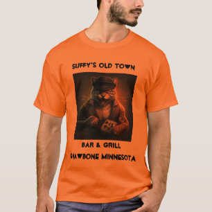 Camiseta Bar e Grill da Cidade Velha de Snuffy Gnawbone Mn