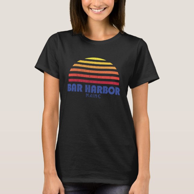 Camiseta Bar Harbor Maine  Sunset Bar Harbor (Frente)
