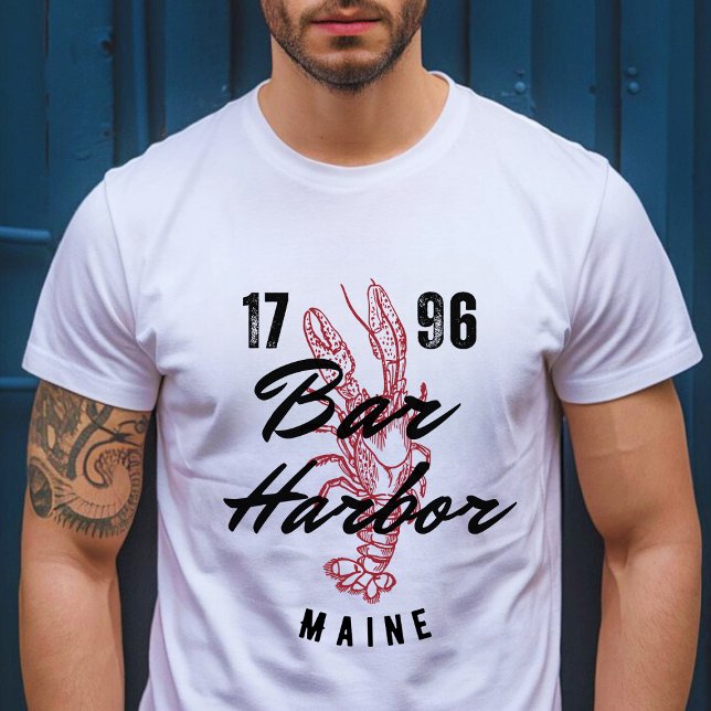 Camiseta Bar Harbour Maine Lobster Classic (Criador carregado)