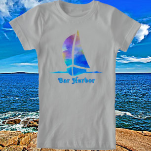 Camiseta Bar Harbour Maine Watercolor