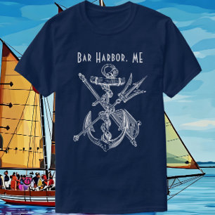 Camiseta Bar Náutico Viagem Maine Boat Anchor