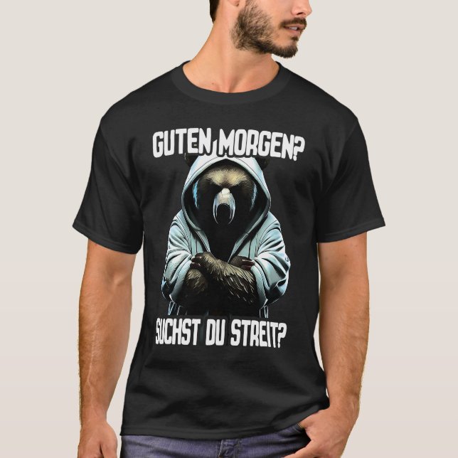 Camiseta Bär Spruch Lustig Geschenk I Guten Morgen Suchst d (Frente)