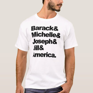 Camiseta Barack & Michelle & Joseph & Jill & América