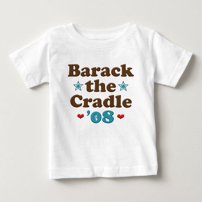Camiseta Barack o Berço 08 Obama Baby Long Sleeve Tee (Frente)
