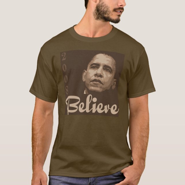 Camiseta Barack Obama acredita (Frente)