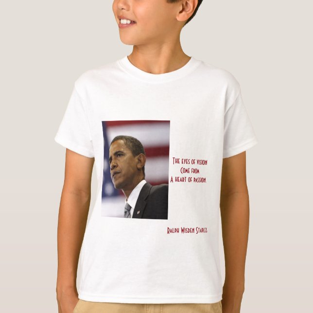 Camiseta Barack Obama coração da paixão (Frente)