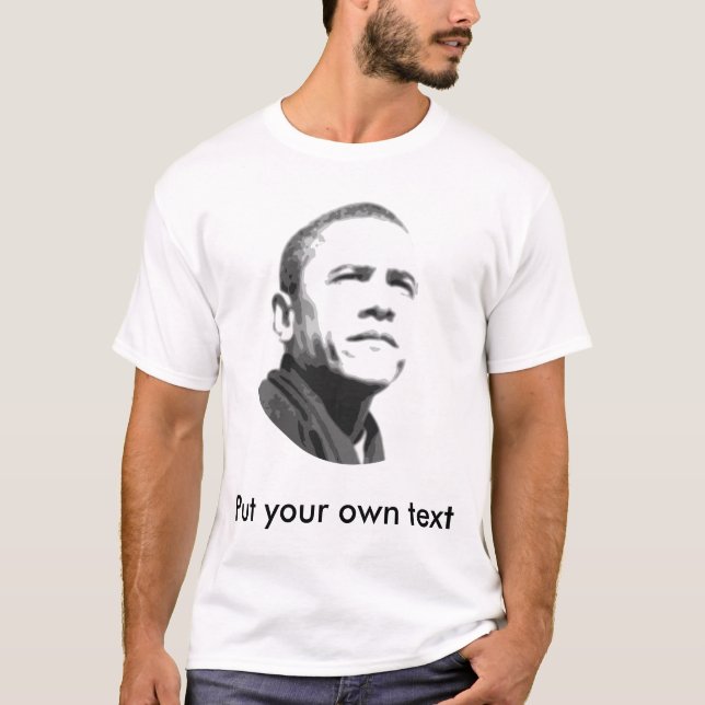 Camiseta Barack Obama, customizável (Frente)