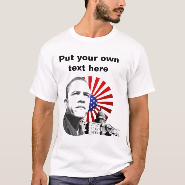 Camiseta Barack Obama - customizável (Frente)