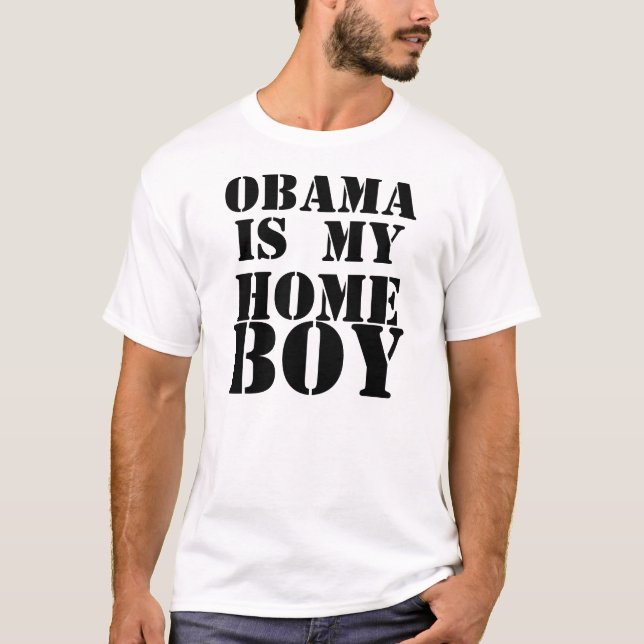 CAMISETA BARACK OBAMA É MEU FICAR EM CASA (Frente)