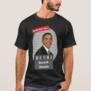 Camiseta BARACK OBAMA 🤣 Funny Mugshot Novelty Bloqueá-Lo