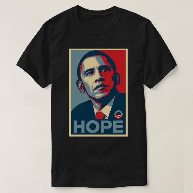 Camiseta Barack Obama Hope Poster (Frente do Design)
