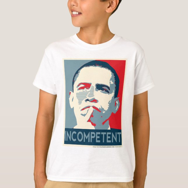 Camiseta Barack Obama - incompetente (Frente)
