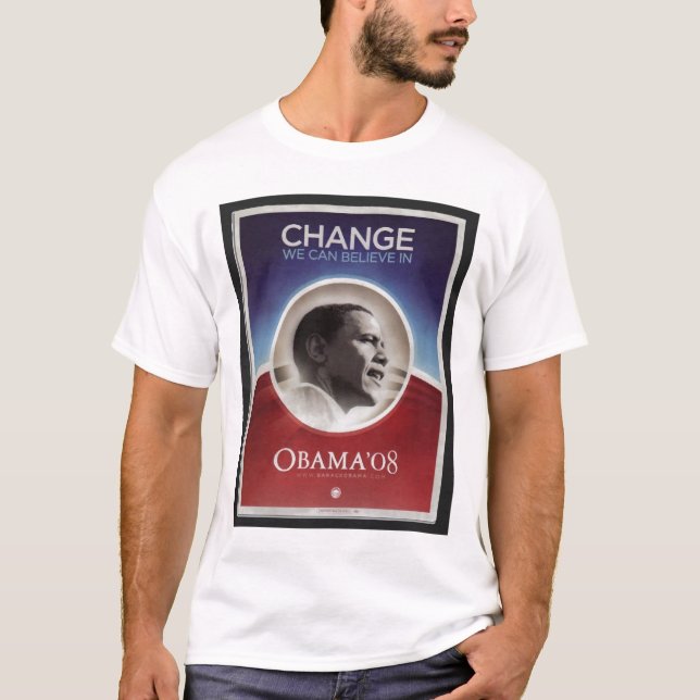 Camiseta Barack Obama para o presidente (Frente)