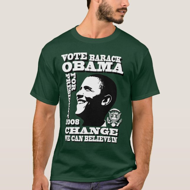Camiseta Barack Obama para o presidente (Frente)