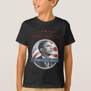 Camiseta Barack Obama Tributo Arte Esperança Continua T-shi