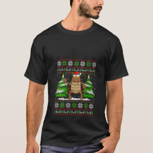 Camiseta Barata de Natal Luzes de Natal Xmas Suor Feio Chri