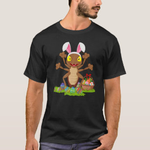 Camiseta Barata Páscoa De Ovo Caçando Pasta De Barata Coelh
