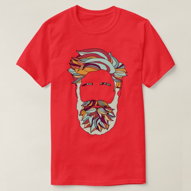 Camiseta Barba arco-íris 3 (Frente do Design)