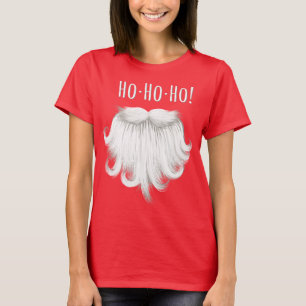 Camiseta Barba branca engraçada de Papai Noel que ri "Ho ho