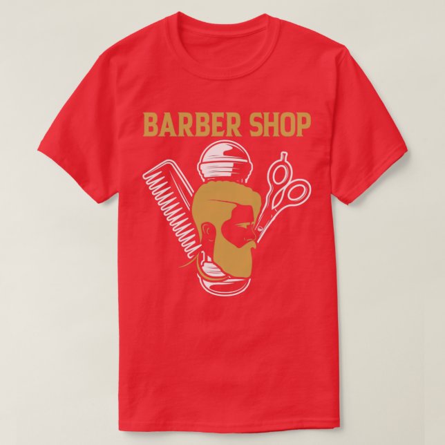 Camiseta barba de cabeleireiro barbeador barbeado 2 (Frente do Design)
