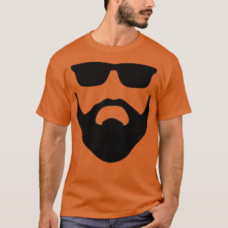 Camiseta Barba E Óculos De Sol Silhueta