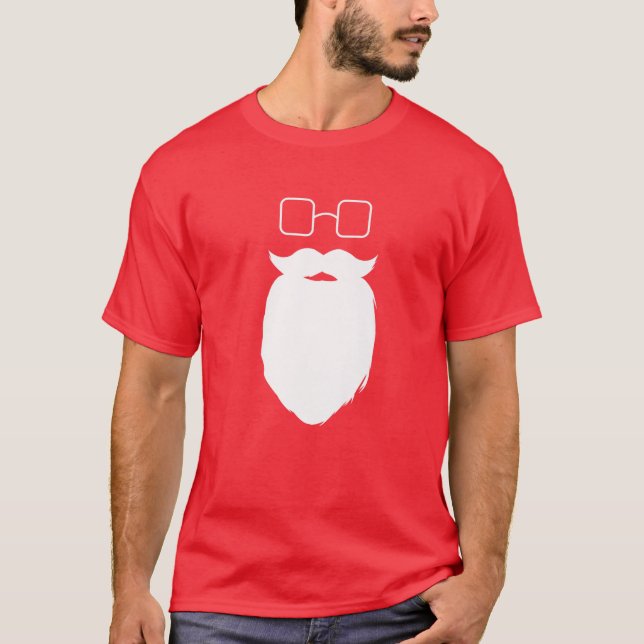 Camiseta Barba E Óculos Papais noeis - Novidade Padre C (Frente)