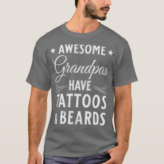 Camiseta Barba e Tatuagem - Presente do Avô com Mão Clássic