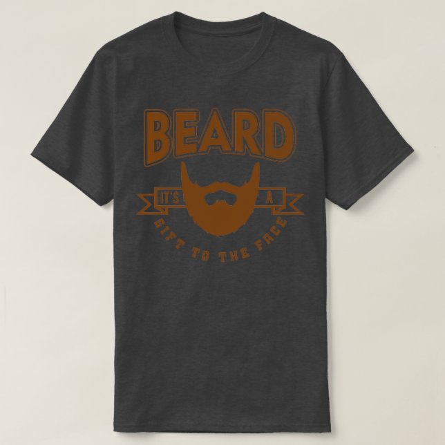Camiseta Barba Engraçada É um presente para a cara (Frente do Design)