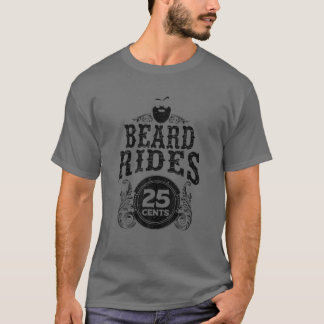 Camiseta Barba Engraçada Homens Com Barba Andam 25 Centavos