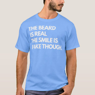 Camiseta barba engraçada para homens com aspas sarcásticas 