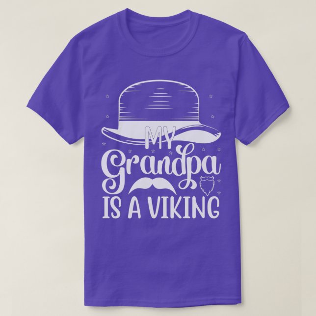 Camiseta Barba Engraçada Presente Meu Avô É Um Viking (Frente do Design)