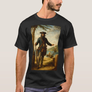Camiseta Barba Negra O Pirata Com Barba Fumegante