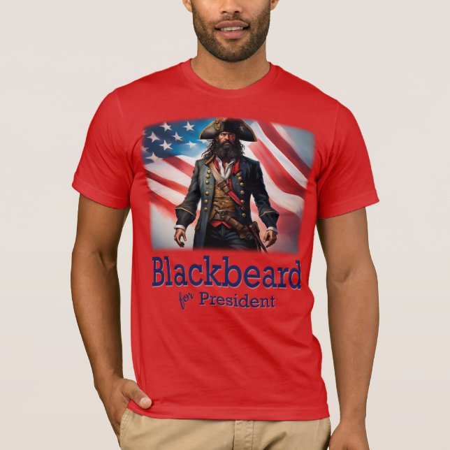 Camiseta Barba Negra para Presidente (Frente)