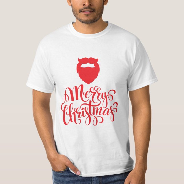 Camiseta Barba Papai noel de Natal (Frente)