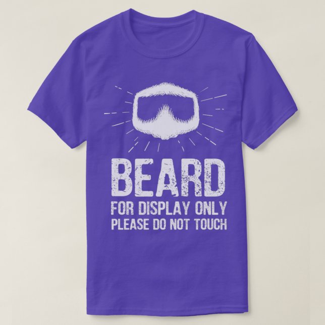 Camiseta barba, por favor, não toque (Frente do Design)