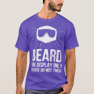 Camiseta barba, por favor, não toque
