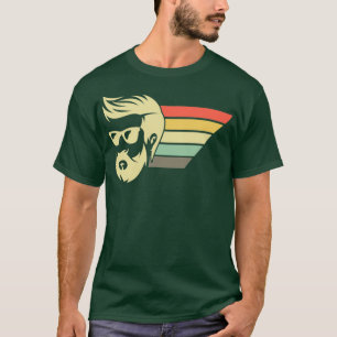 Camiseta Barba Retro Masculina Homens de Vintage Barba Chei
