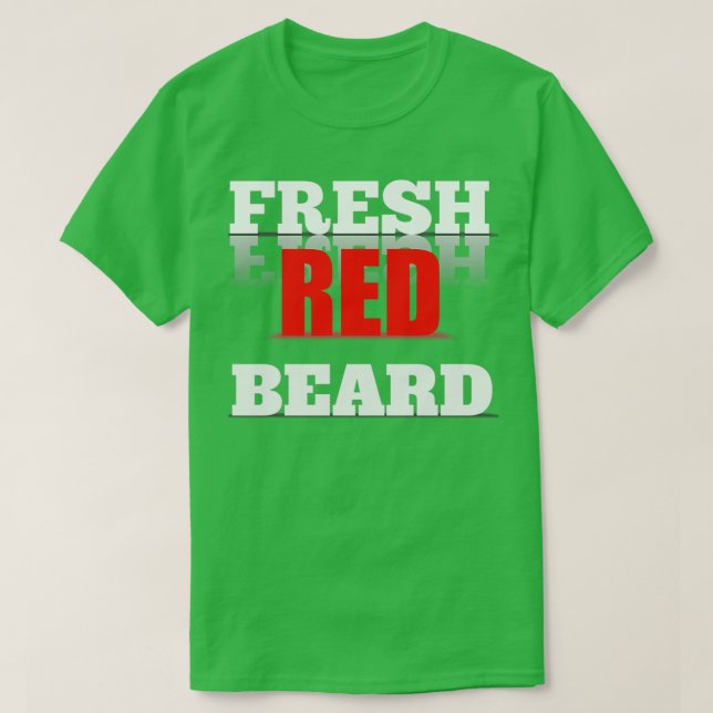 Camiseta Barba vermelha fresca (Frente do Design)